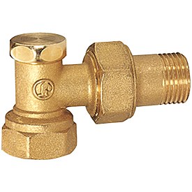 Клапан запорный для радиатора Giacomini R16D2 3/7" Ду10 Ру16 внутренняя резьба, угловой