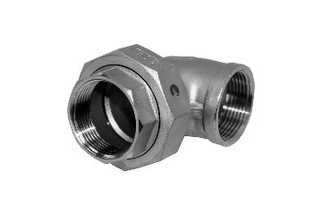 Американка угловая вр/вр нержавеющая, AISI304 DN32 (1_1/4"), (CF8), PTFE, PN16
