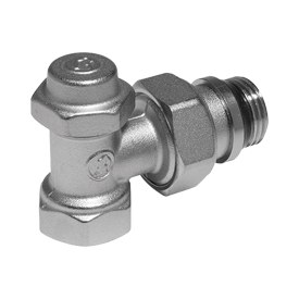 Клапан запорный для радиатора Giacomini R714TG 1/2" Ду15 Ру10 внутренняя резьба, угловой