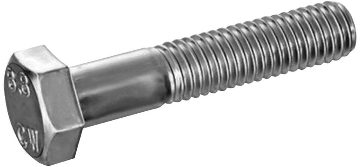 Болт ст кп 5.8 М16х90 упк 20кг DIN931 (ГОСТ 7798-70)