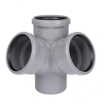 Крестовина PPR двухплоскостная Ostendorf HT (PPs)-HTED Дн110х110х110х67° полипропиленовая, для внутренней канализации, 115920