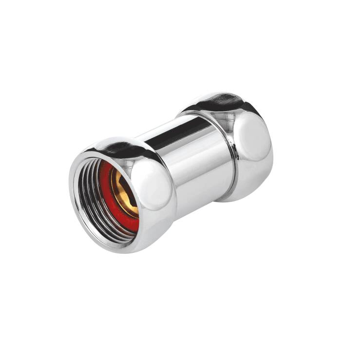 Футорка латунная Aquasfera 9024 Ду40х20 (1 1/2"х3/4") Ру16 наружная/внутренняя резьба никель ГОСТ 32585-2013 — фото 1