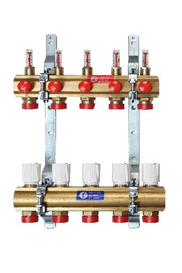 Группа коллект лат расход 1" м/м 3в 3/4" ЕК н/р Giacomini R553FY043