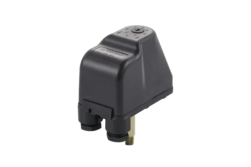 Реле давления Unipump РМ/5 Ду8 Ру5, присоединение - наружная резьба G1/4″, диапазон настройки давления включения - 1...2.5бар, диапазон настройки давления выключения - 1.8...4.5бар, ~220/230В/50Гц