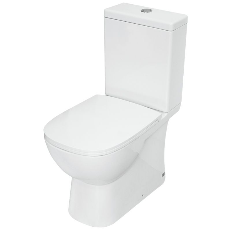 Унитаз-компакт Quadro Slim г/вып н/под 2реж в/к дюр микр Sanita Luxe — фото 1