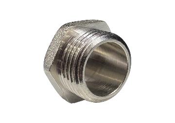 Заглушка латунная VALFEX VF.583.N.034 3/4" Ду20 Ру40 никелированная, присоединение наружная резьба